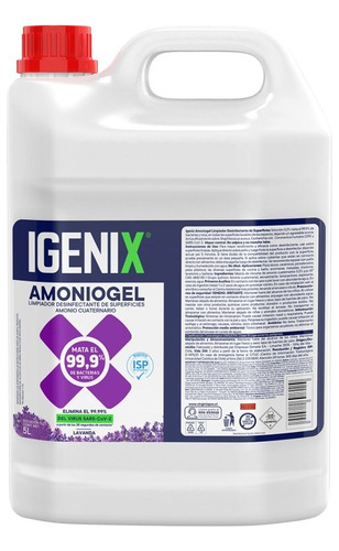 Amonio Gel Igenix 5l Limpiador Desinfectante De Superficies