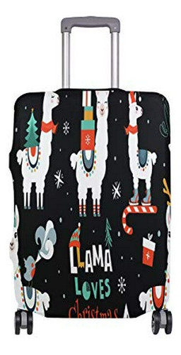 Maleta - Vikko Cute Christmas Llama Travel Luggage Cover Su
