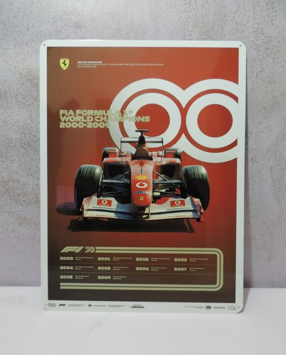 Placa De Chapa 15x20 Scudería Ferrari Schumacher 