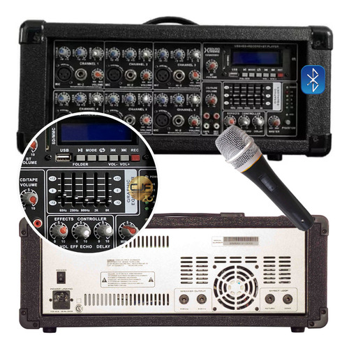 Consola Mixer Potenciada Soundxtreme 6200 U Bluetooth  Cjf