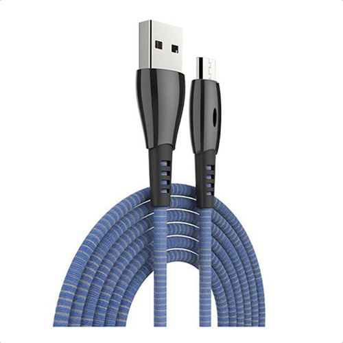 Cable Usb A Micro Usb Carga Rapida 3a Reforzado Tela Luz Led