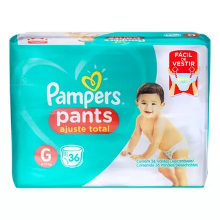 Fraldas Pampers Ajuste Total Pants G 36 u