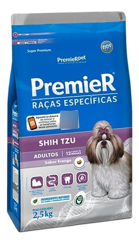 Ração Premier Raças Específicas Shih Tzu Adulto 2,5 Kg Frang