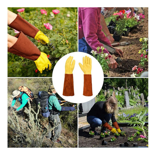 Luvas de jardinagem sem espinhos para podar roseiras cor A