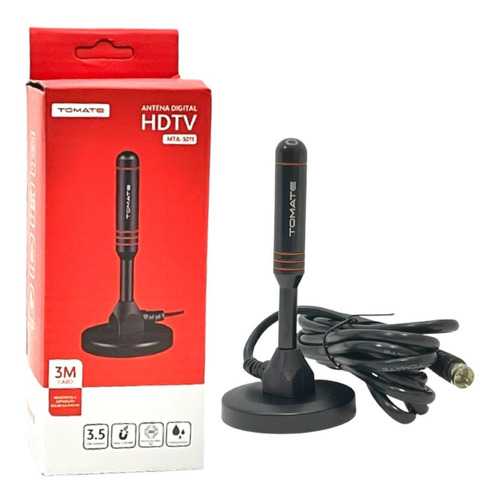 Antena Digital Interna Ima Tomate Mtv-3011 Hdtv Uhf Cabo 3m