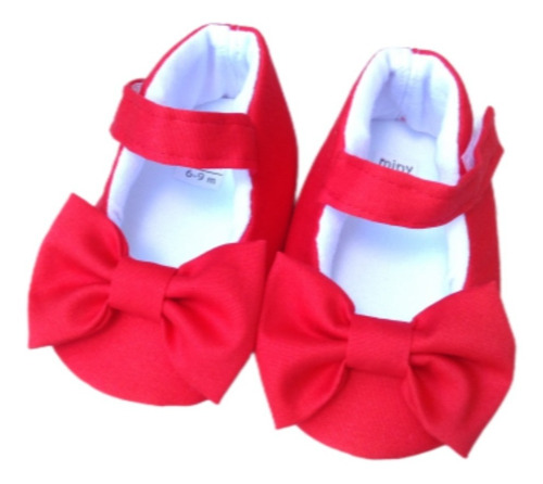 Zapato Para Bebé Tipo Mercedita Color Rojo
