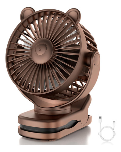 Ventilador Portátil Recargable Con Clip 3 Velocidades Rotaci