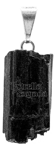 Dije Turmalina Negra En Bruto Mini - Estrella Sagrada