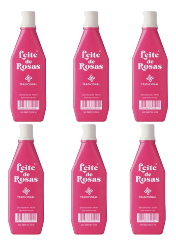 Desodorante Leite De Rosas Tradicional 100 Ml Kit C/6 Un