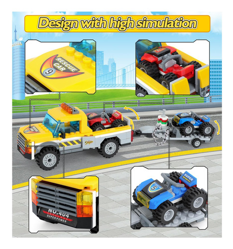 City Race Buggy Transporter Building Building, 324 Pcs 3 En
