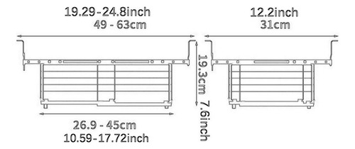 Cesta Colgante Para Congelador Horizontal, Estante De Blanco