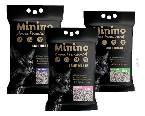 Arena Gato Sanitaria Aglutinante Aroma Premium 2kg