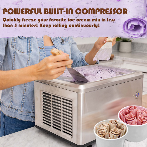 Máquina Para Hacer Helados Enrollados Whynter Icr-300ss De 0