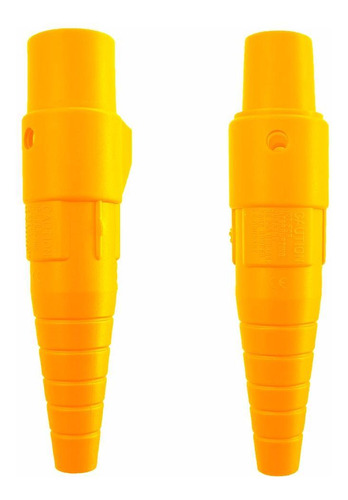 Par De Conector Camlock Macho + Femea Linha Amarelo 200a