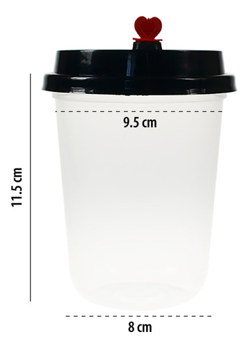 Vaso Reutilizable Para Frappe 95-500ml 16.9oz Tapioca C/50pz
