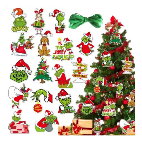 32pcs Colgante De Joyería Decoración Árbol De Navidad Grinch