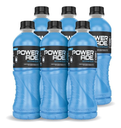 Isotónica Powerade Mountain Blast 600ml Funda X6