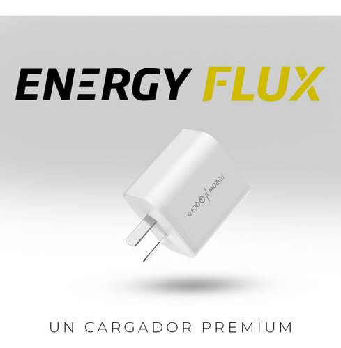 Cargador De Pared Foxbox Flux 20w Blanco, Cable Tipo C