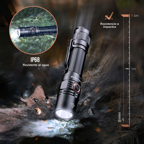 Linterna Táctica Pd35 V3 Negra Fénix