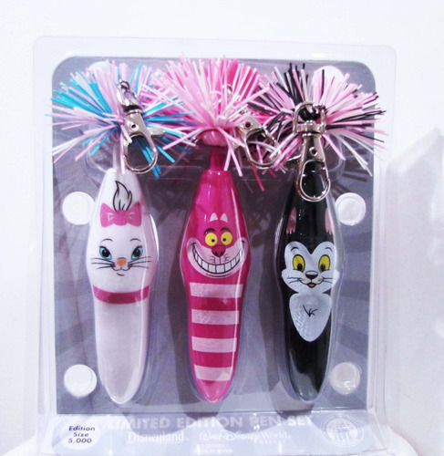 Disney Set De Plumas De Colección Gato Rison Marie Figaro