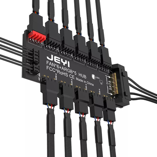 Hub Controlador Argb Jeyi Con 6 Conectores Para Fan