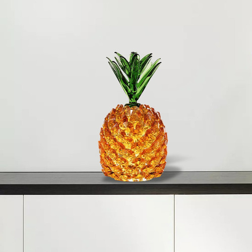 Adorno De Piña De Cristal Cortado En 3d, Estatuilla,