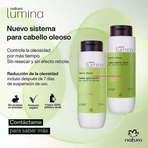 Lumina Kit Shampoo + Acondicionador Cabello Oleoso Repuesto
