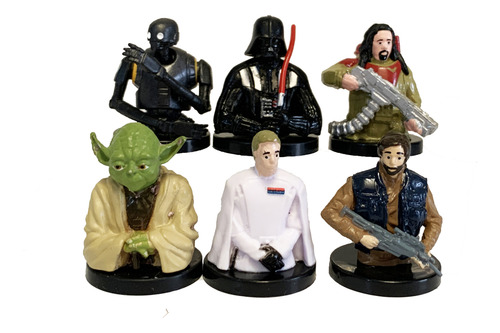 Figuras Star Wars Bust-ups Grezon Chimos T-huevo K 2002 6pzs (Usado)