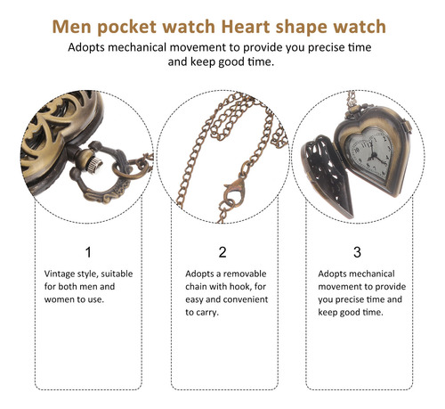 Reloj De Bolsillo Con Números De Esfera Hueca En Forma De Co