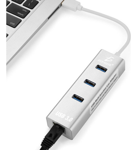Hub Usb 3.0 3 Puertos Usb Y Ethernet Rj45 1000mbps Cat5 Cat6