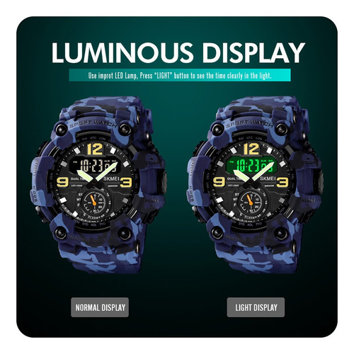Reloj Reloj Deportivo Digital Hombre Con Reloj 24 Led Cronóm