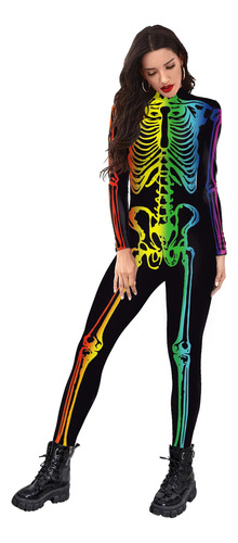 Mono De Esqueleto Para Mujer, Traje Zentai De Fiesta De Halloween