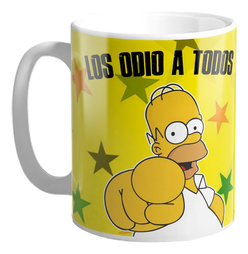 Taza De Ceramica Homero Los Odio A Todos The Simpsons