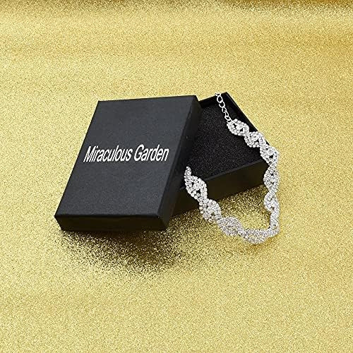 Gargantilla De Cristal Con Diamantes De Imitación Chapado En