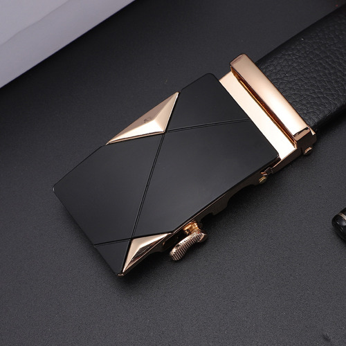 Cinturón De Cuero Suave Para Hombre Con Hebilla Automática