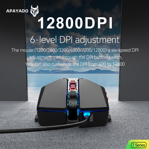 Ratón Para Juegos Con Cable Apayado T4 Con Iluminación Rgb C