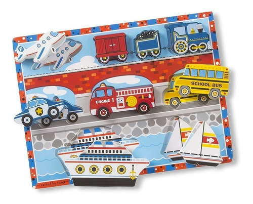 Rompecabezas Encastre Medios De Transporte Melissa & Doug 