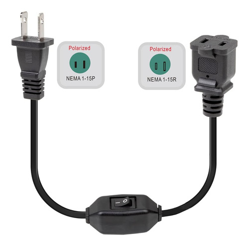 Cable De Extensión De Interruptor De Encendido Y Apagado 2 P