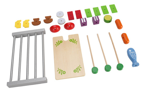 Parrilla De Madera Para Niños, Barbacoa Interactiva, Barbaco