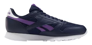 Zapatillas Reebok Classic Leather Az/vio De Hombre