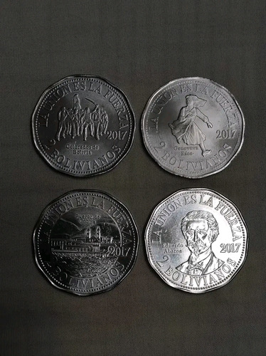 Monedas Bolivia Conmemorativas Del Mar 2017 2 Bolivianos