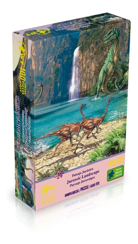 Imagen 3 de 6 de Rompecabezas 100 Piezas Diseño Paisaje Jurásico