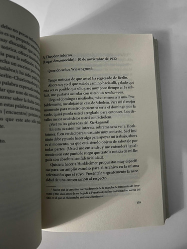 Cartas De La Época De Ibiza- Walter Benjamin, W,-2 (Usado)