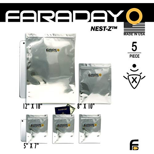 Kit De 5 Piezas Nest-z Faraday Bag Emp/solar-flare Prep...