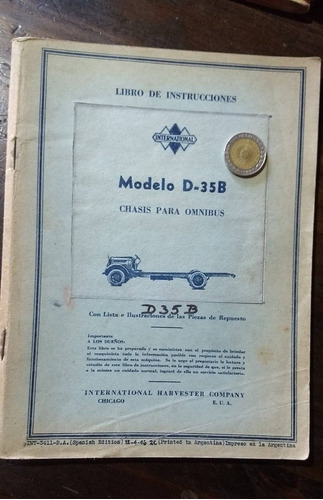 Catalogo Antiguo International D35b Chasis Omnibus