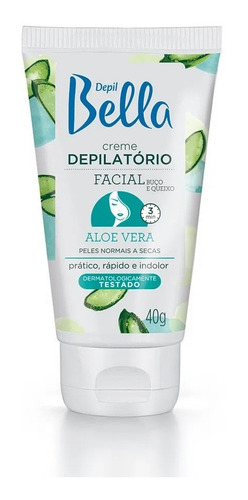 Creme Depilatório Facial Com Aloe Vera Depil Bella 40g Tipo de pele Normal