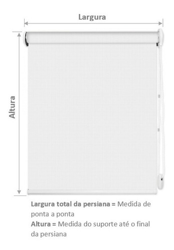 Persiana Rolo De Tela Solar 1% Com Medida 1,70 L X 2,20 A