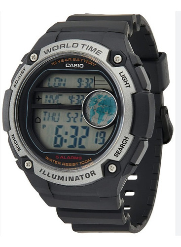 Reloj Casio Ae3000w-1 World Time Tipo Grande  Somos Tienda 