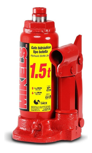 Gato Hidraulico Tipo Botella Mikels 1.5 Ton Modelo Gh-1.5