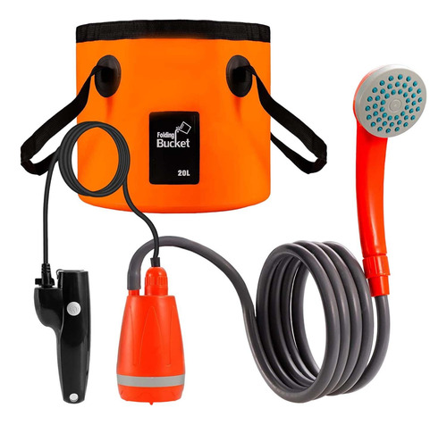 Ducha Portátil, Ducha De Camping Versátil Con Cubo